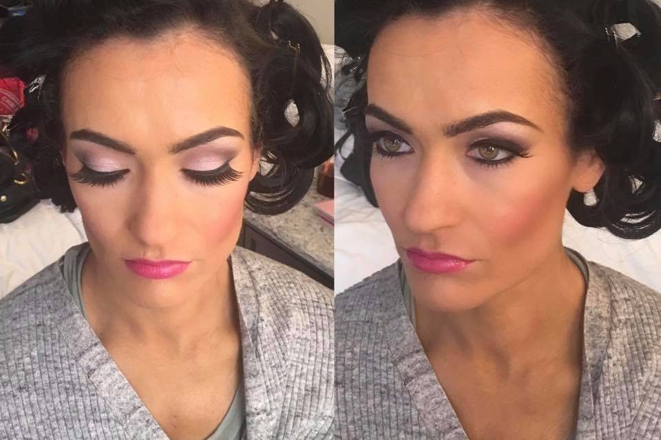 Bridal makeup and tan