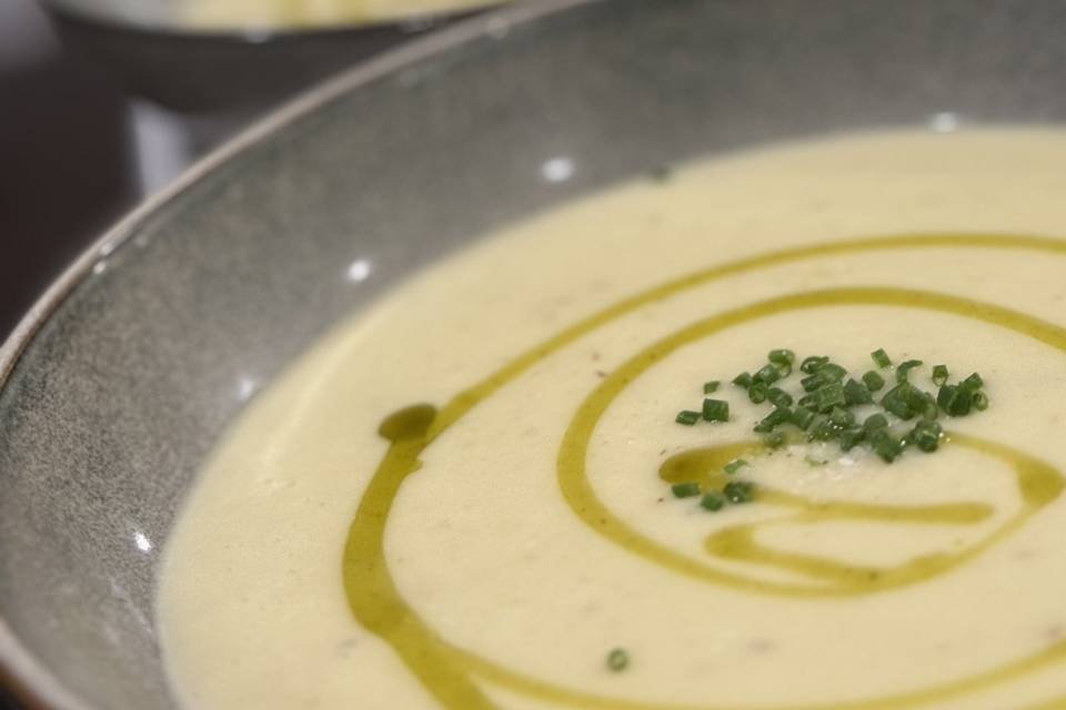 Potato Soup with Herb Oil