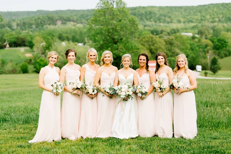 Bridal party bouquets