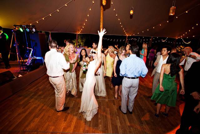 Wedding crowd on the dance floor