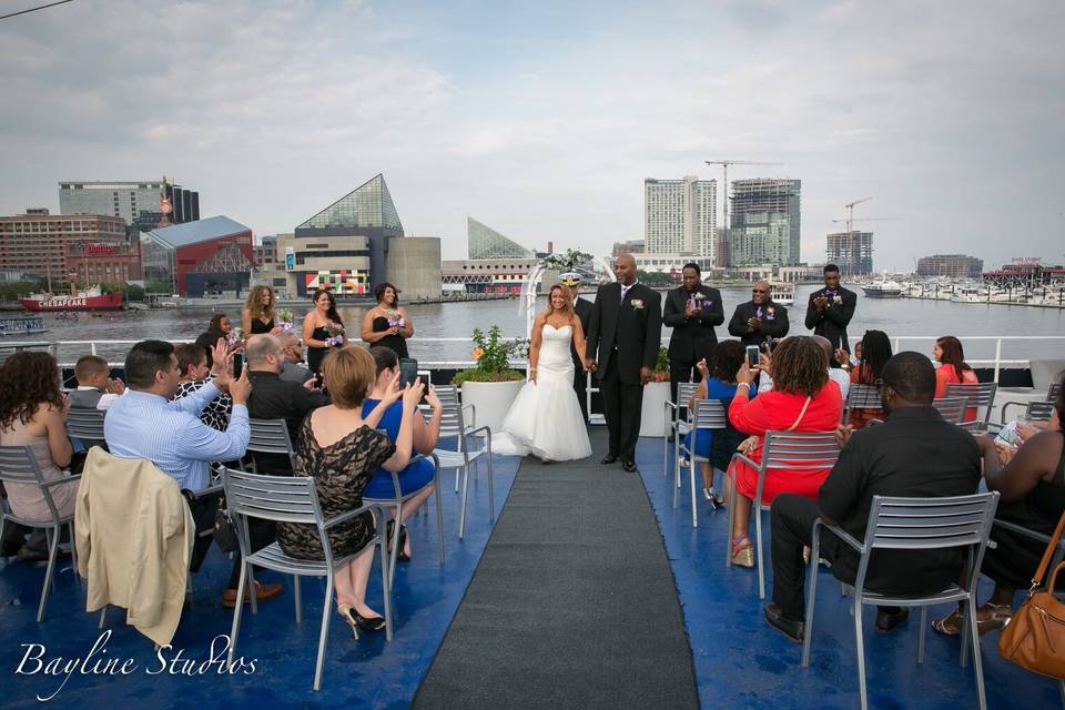 Walking down the isle