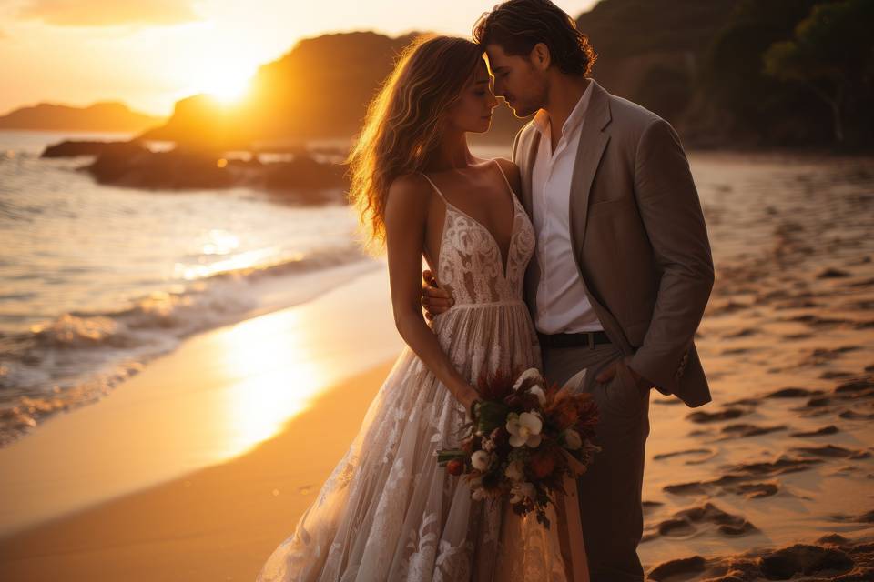 Romantic Sunset Honeymoon