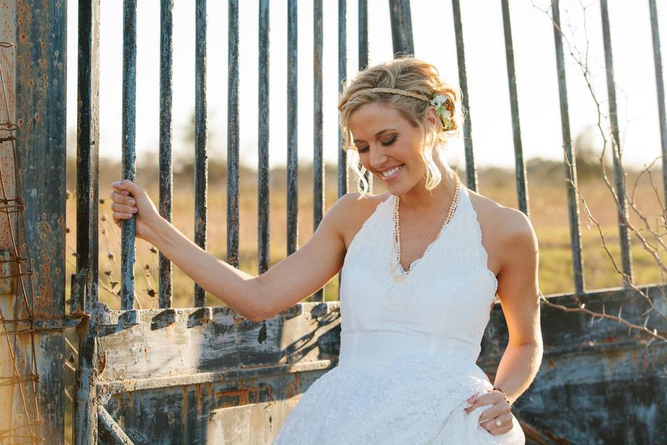 Bride in the sun