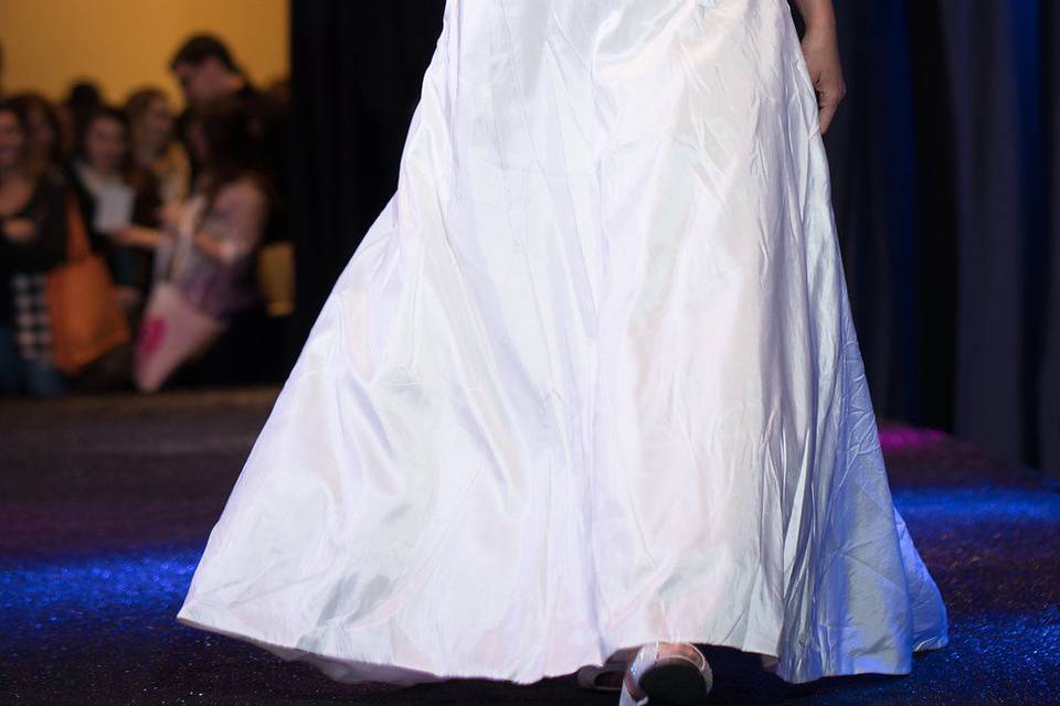 On the runway, Uptown Bride has dresses for size 2 to 32