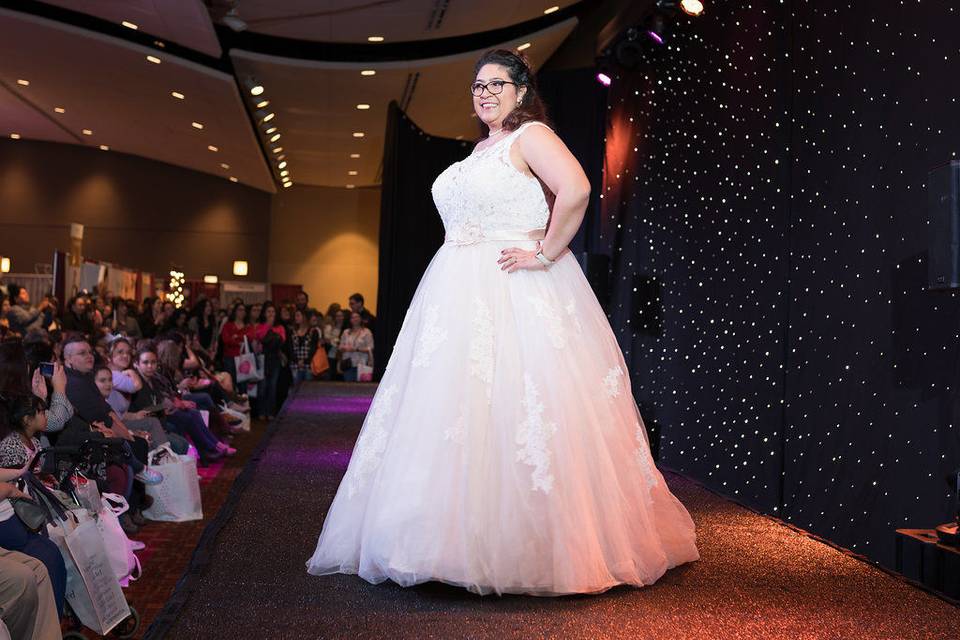 On the runway, Uptown Bride shows off all body types - because we're real women too