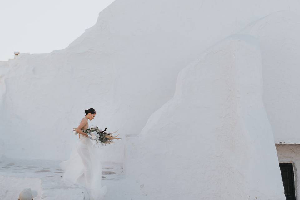 Bride at Paraportiani Mykonos