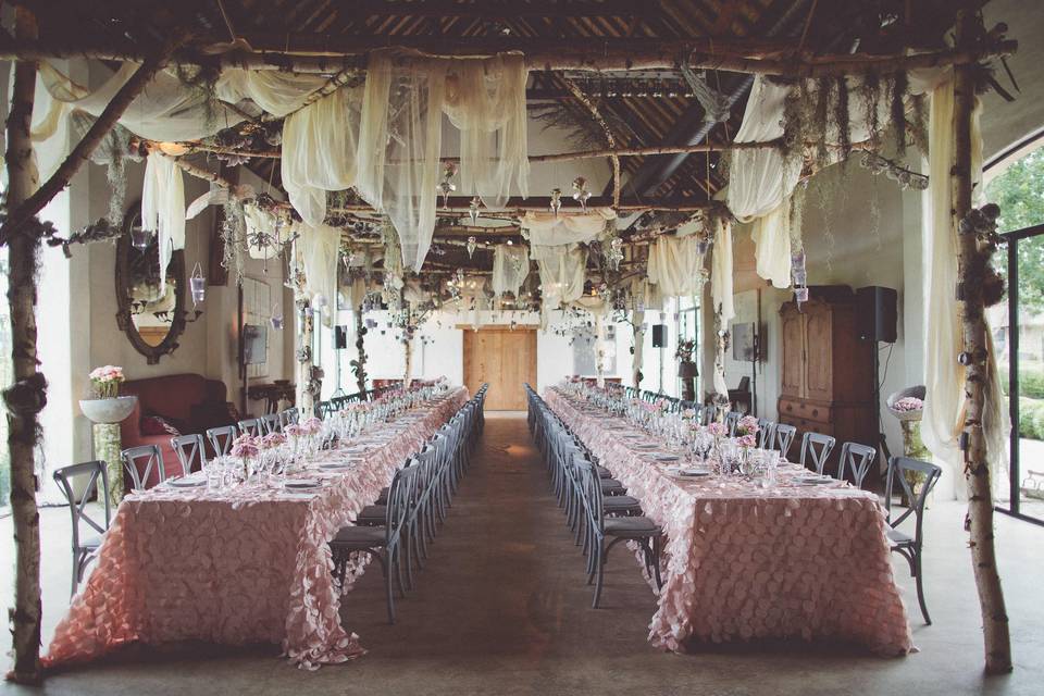 Dinner Tables in Belgium Farm