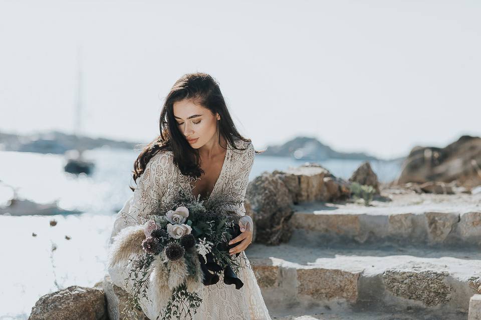 Mykonos Nammos Bridal Portrait