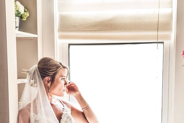 Seated in the window