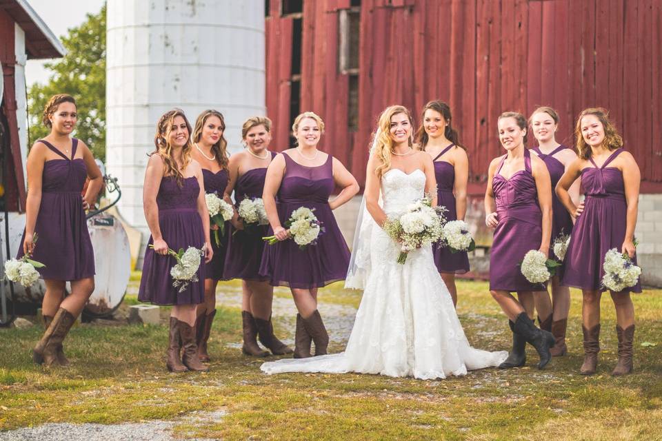 Ohio Wedding Bridal Party