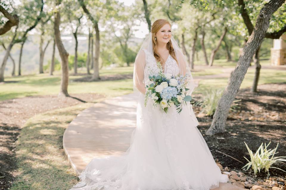 Bride with blooms