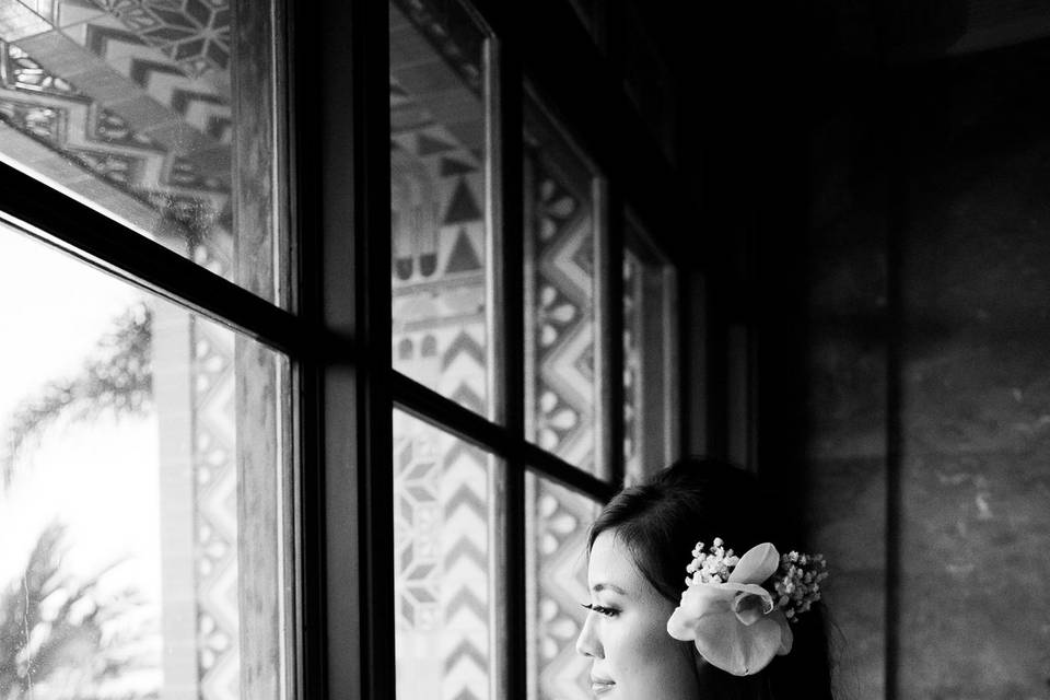Black and white