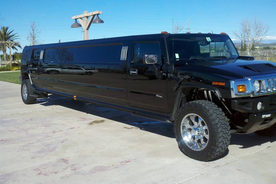 Black stretch SUV Limo