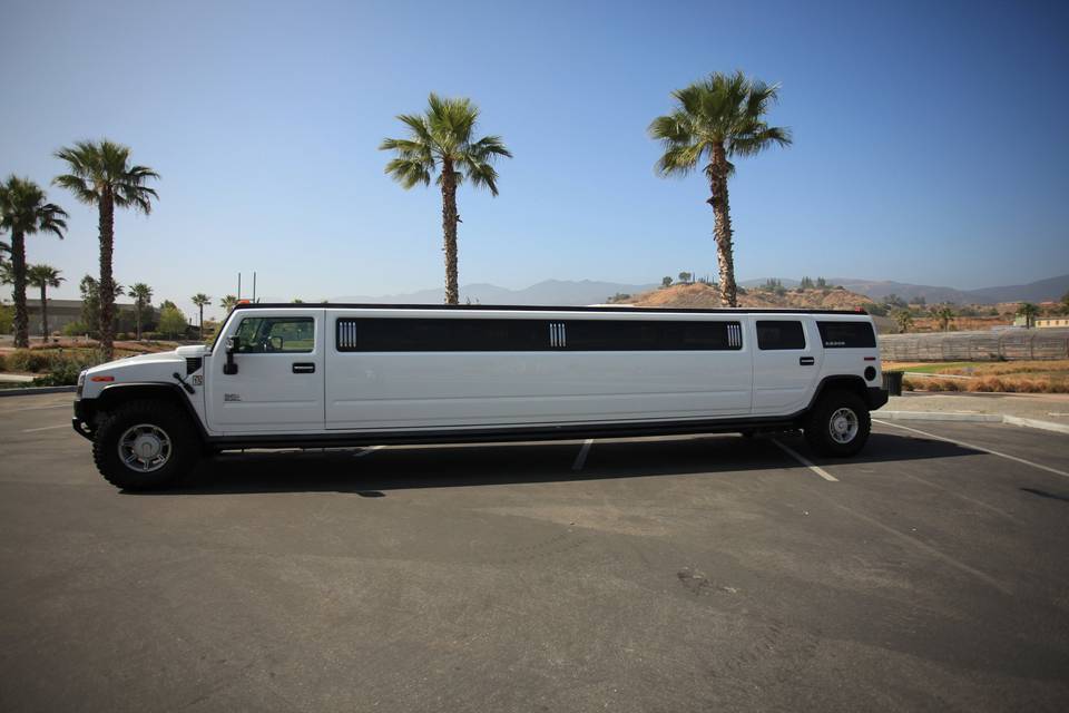 White stretch SUV Limo