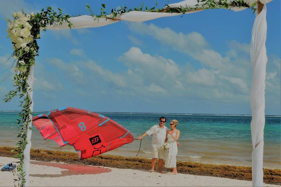 Kite Boarders Wedding Paradise