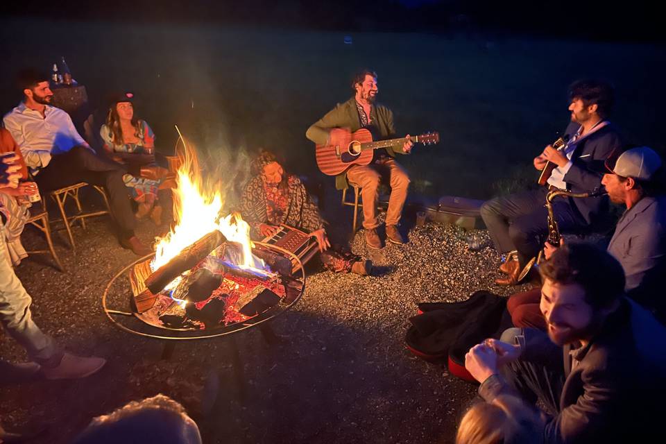 Camp fire sing along