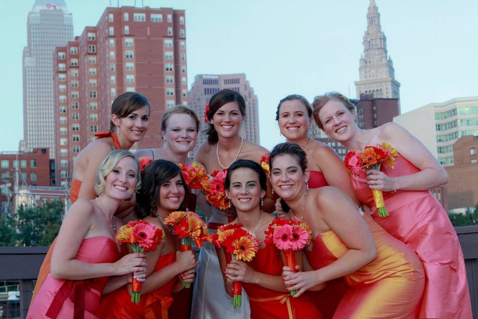 Erin and her lovely bridesmaids