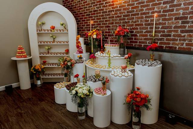 A colorful dessert display!