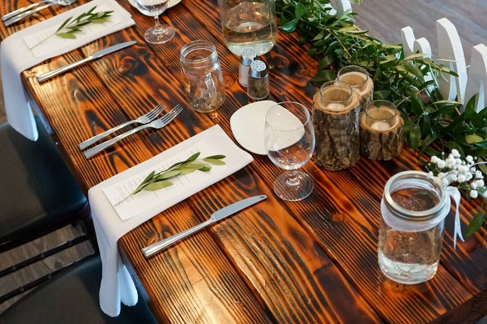 Sweetheart Table setting