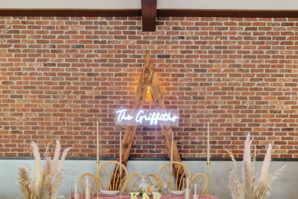 Sweetheart Table Set up