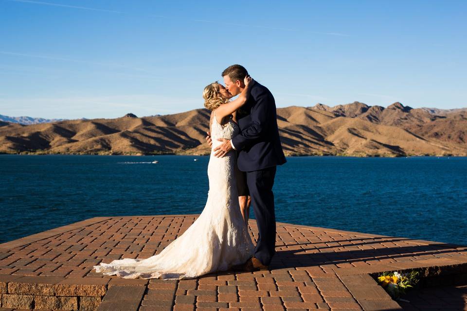 First kiss as Mr. & Mrs.! (Photo by: Melissa Wright Photography)