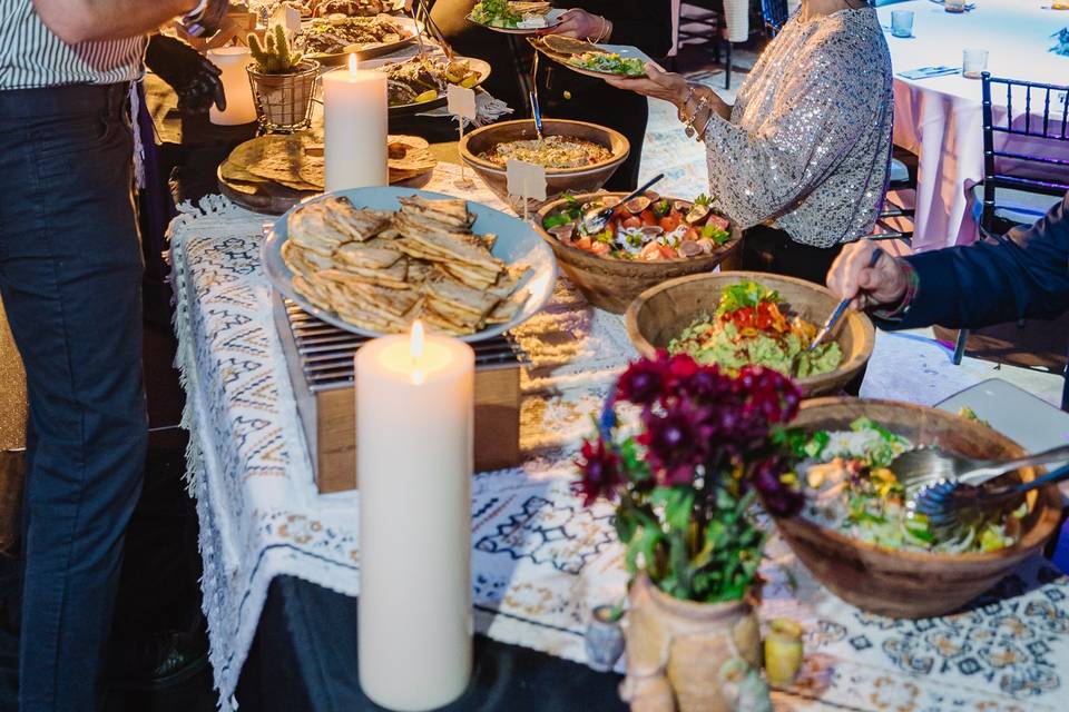 Buffet set up
