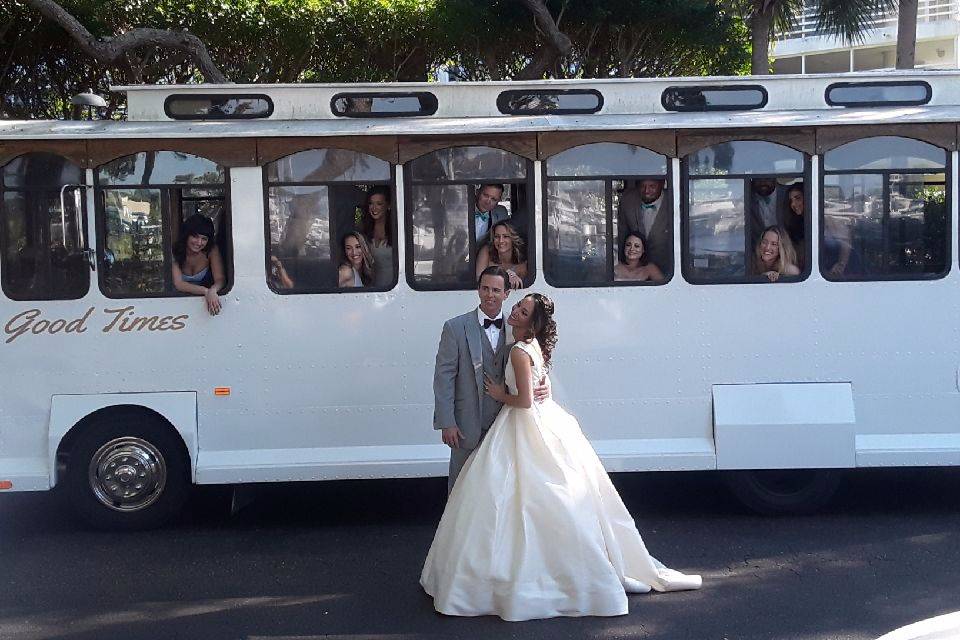 24 pax White Wedding Trolley