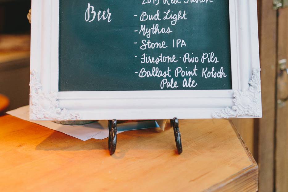 Bar Menu