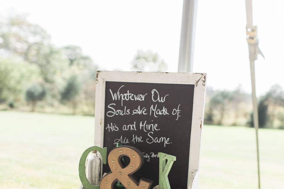 Wedding day sign