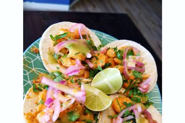 Garnished with lime