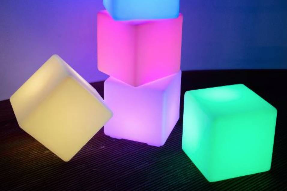 Light up cube seats