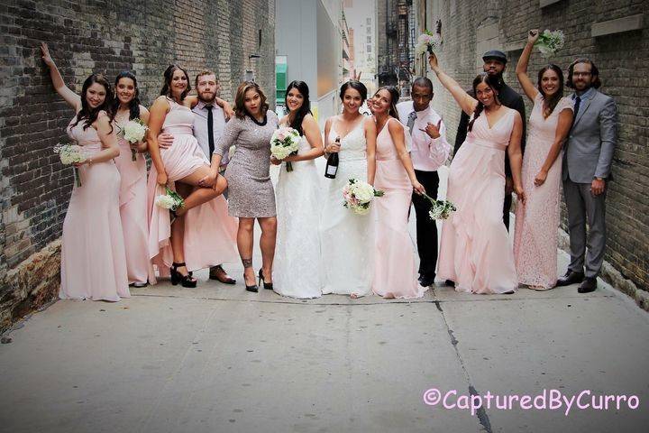 Bridesmaid and groomsmen