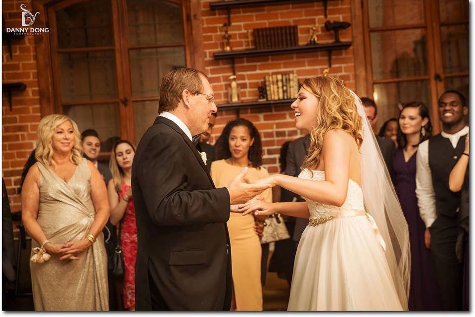 Bride dancing with dad