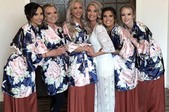 Wedding party prep