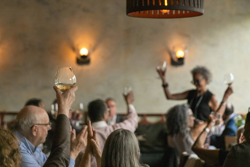 A toast in the dining room