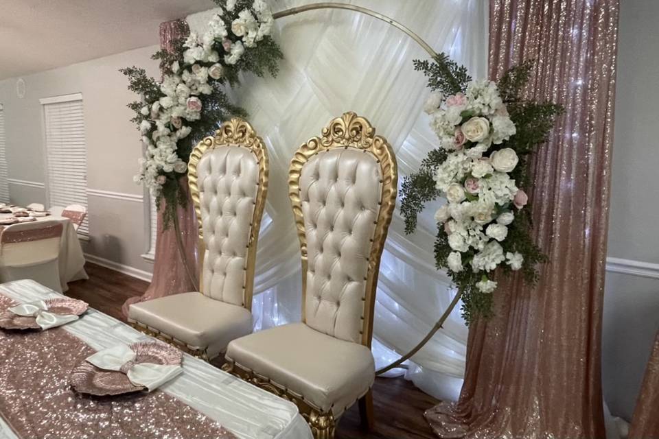 Gold Throne Chairs