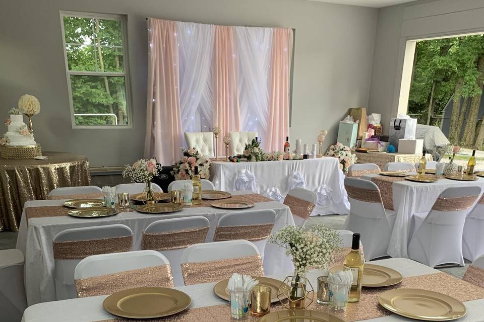 Rose Gold Table Settings