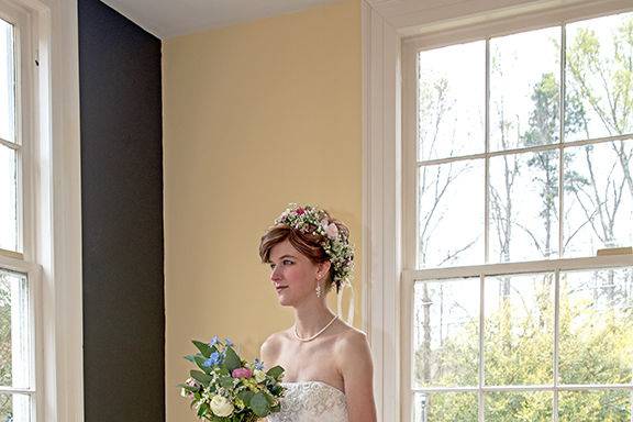 Bridal sessions can range from fun and lively images, to more classic looks like this one.