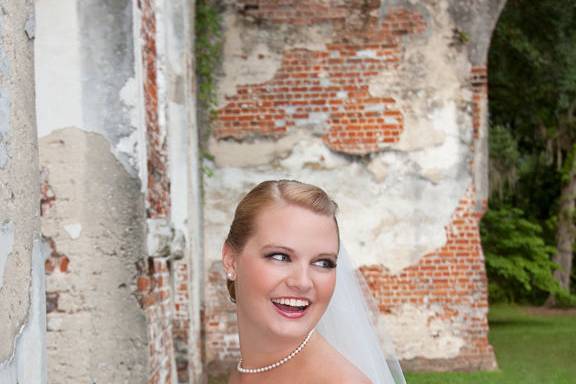 Bridal sessions on location can be a lot of fun...like this one at the Old Sheldon Church Ruins.