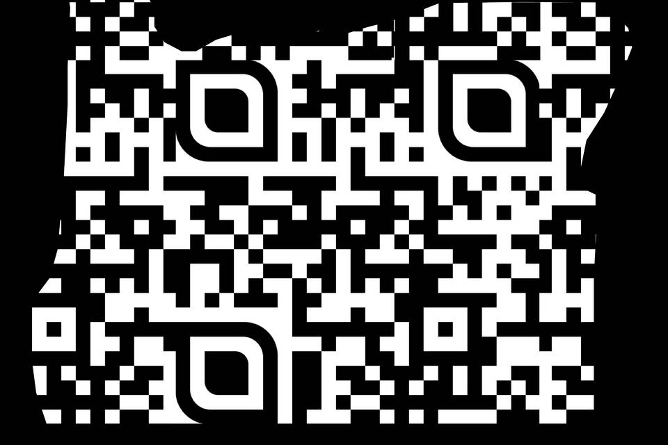 QR code in the shape of Oregon