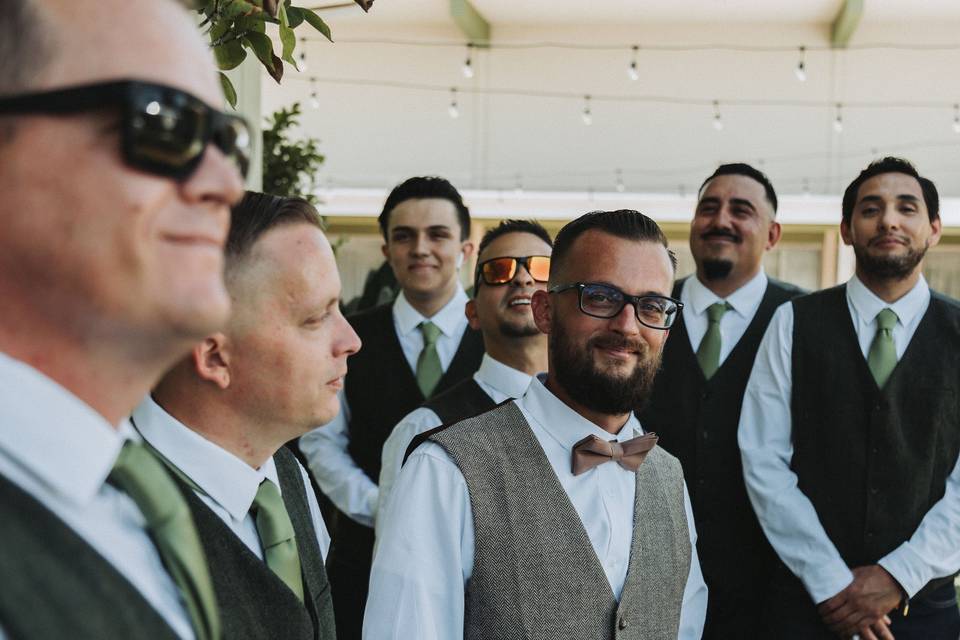 Dustin and the groomsmen
