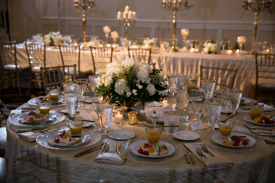 Reception tablescape