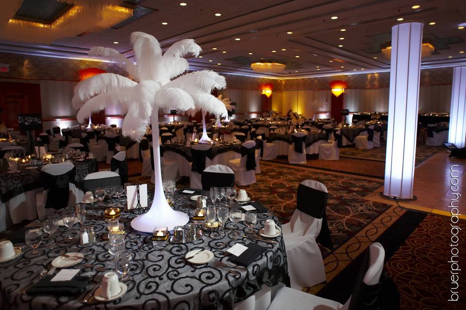 Feather centerpieces