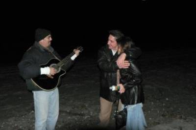 Midnight Serenade. This was a surprise wedding proposal  in Atlantic City, NJ in the middle of winter. This romantic couple went for a walk  on the beach after a comedy show at Harrah's. The groom and I set this up in advance. While I played 