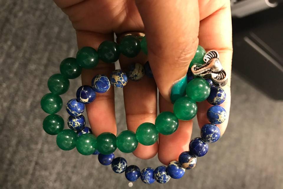 Green Jade and Blue Jasper