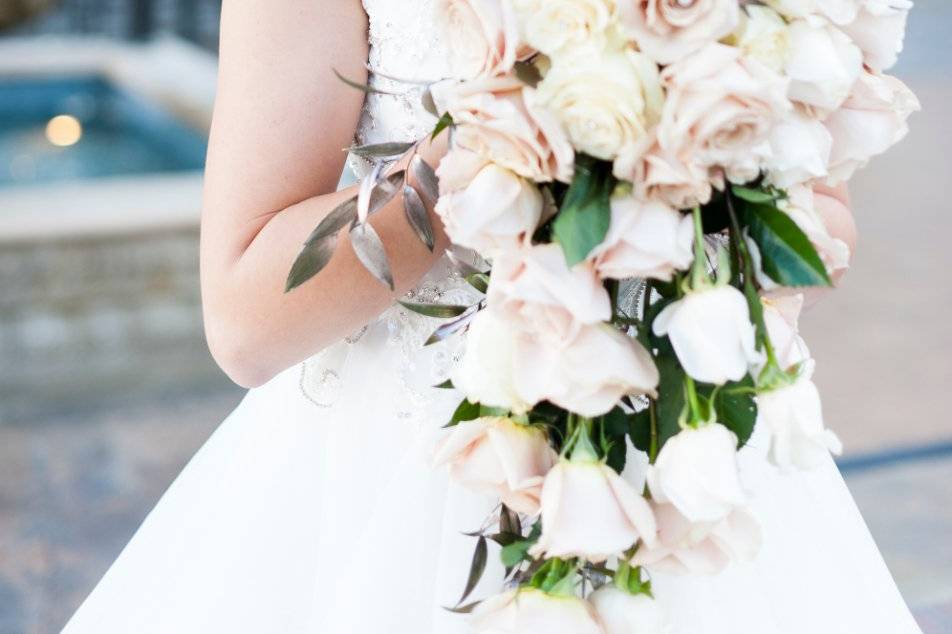 Bride with bouquet