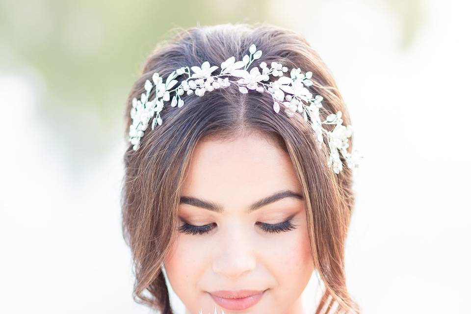 Bridal closeup