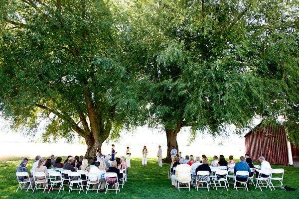 Outdoor wedding ceremony