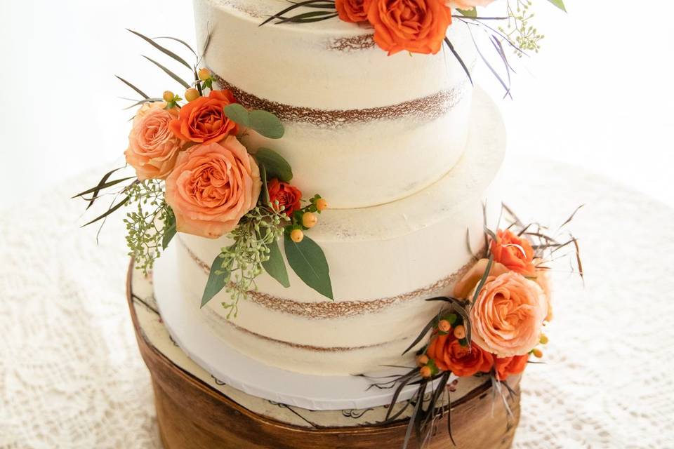3 tier Naked Cake