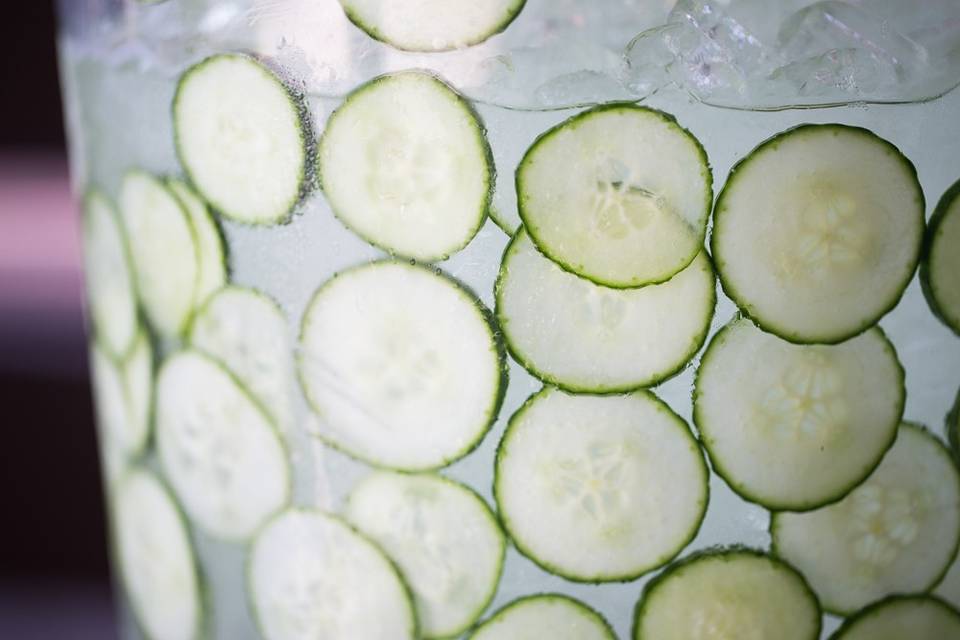 Cucumber-infused water
